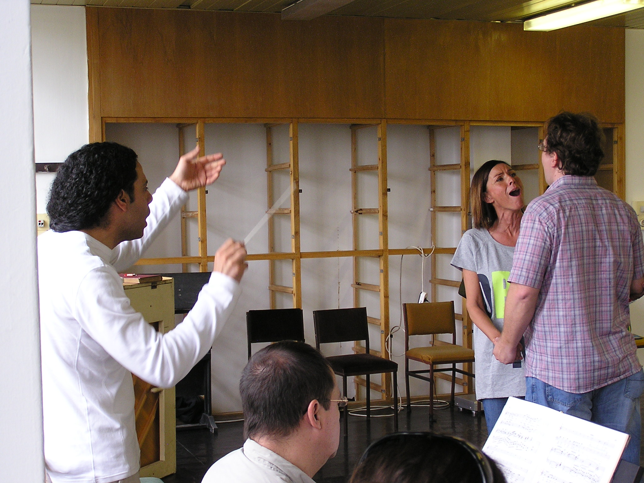 Rehearsal with Erika Miklósa and Attila Fekete           
